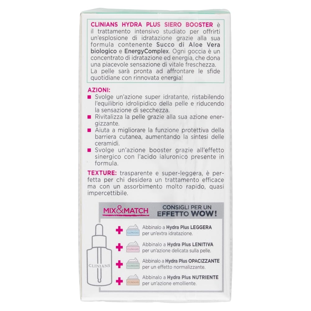 clinians-hydra-plus-siero-booster-viso-30ml-con-aloe-bio image 3