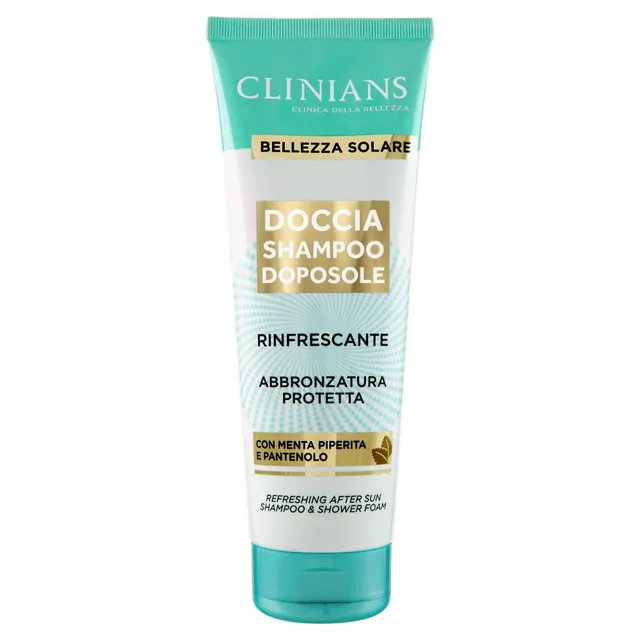clinians-doccia-shampoo-doposole-rinfrescante-menta-piperita-e-pantenolo-250ml image 1