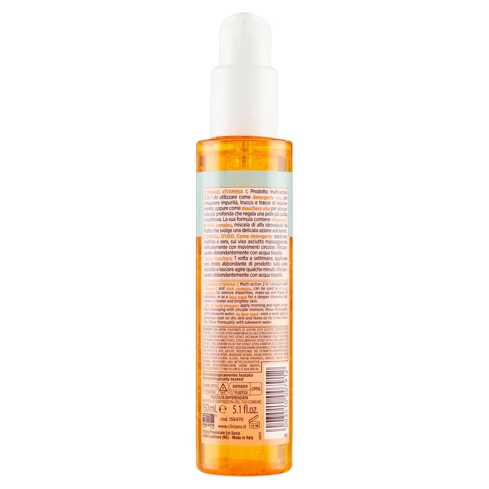 clinians-vitamina-c-gel-detergente-viso-maschera-illuminante-150-ml image 2
