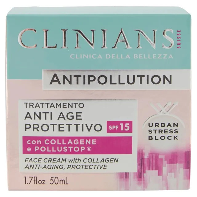 clinians-trattamento-antiage-protettivo-antipollution-spf15-50ml image 1